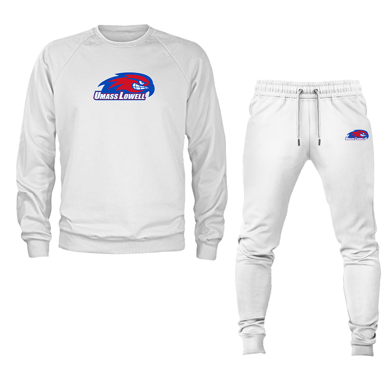 Men's UMass Lowell River Hawks Crewneck Sweatshirt Joggers Suit